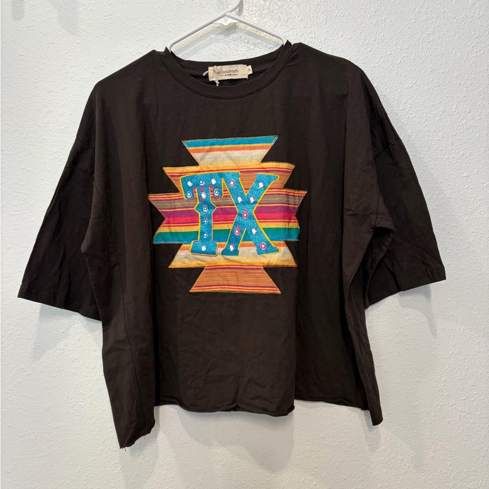 Gray Top with Colorful TX Design